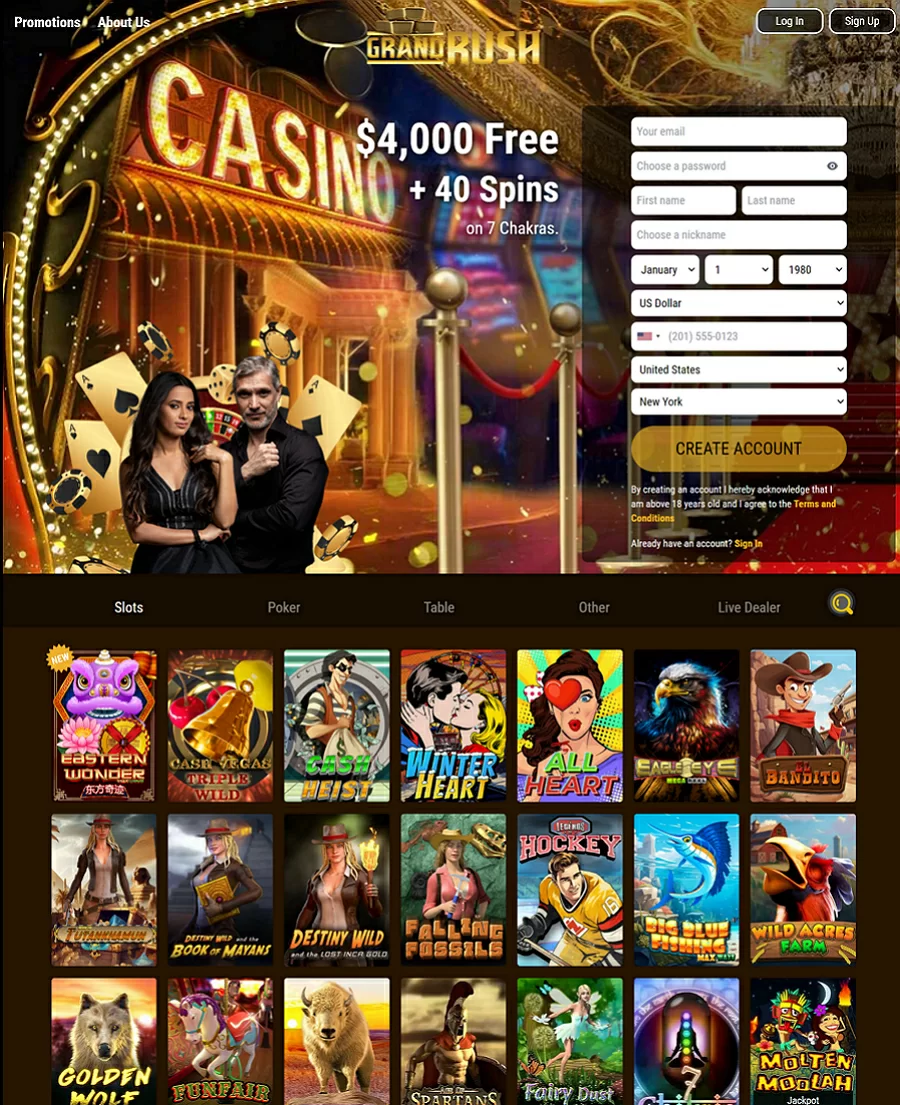Grand Rush Casino Roulette screenshot